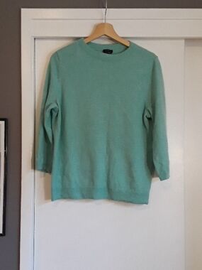 Talbots Pure Cashmere Sweater Aqua Size XL